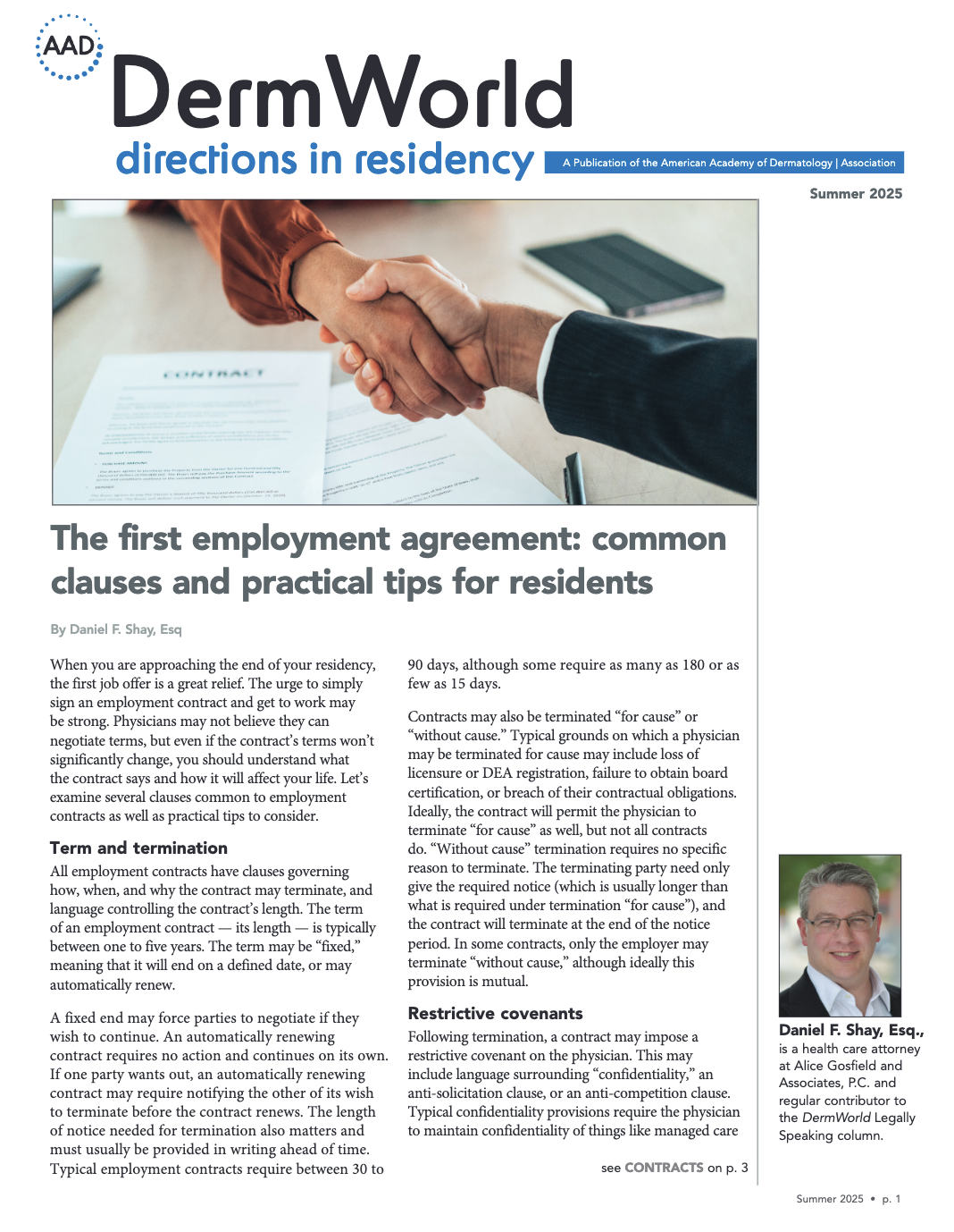 DermWorld Directions in Residency, Summer 2025 cover